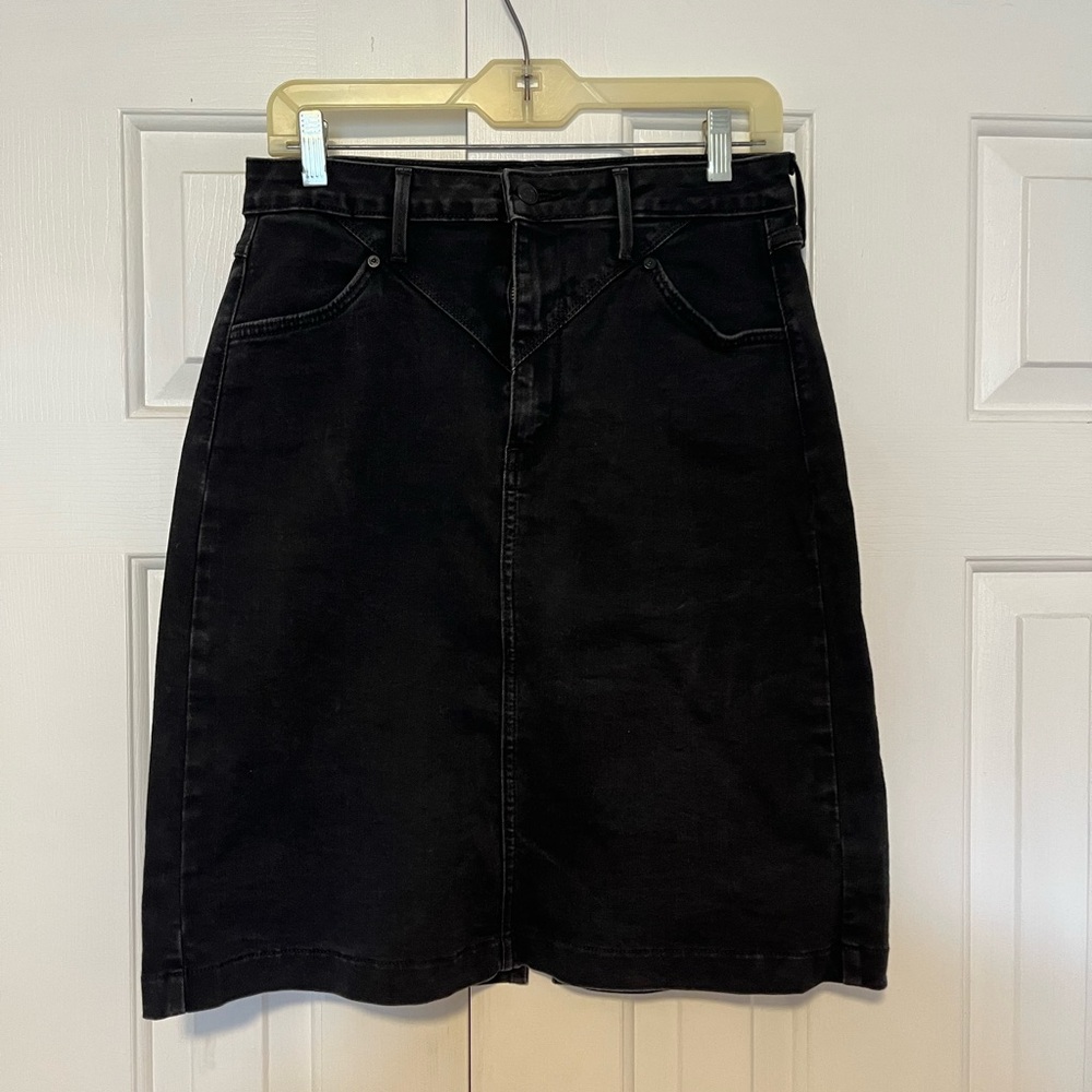 Boutique Black Denim Skirt